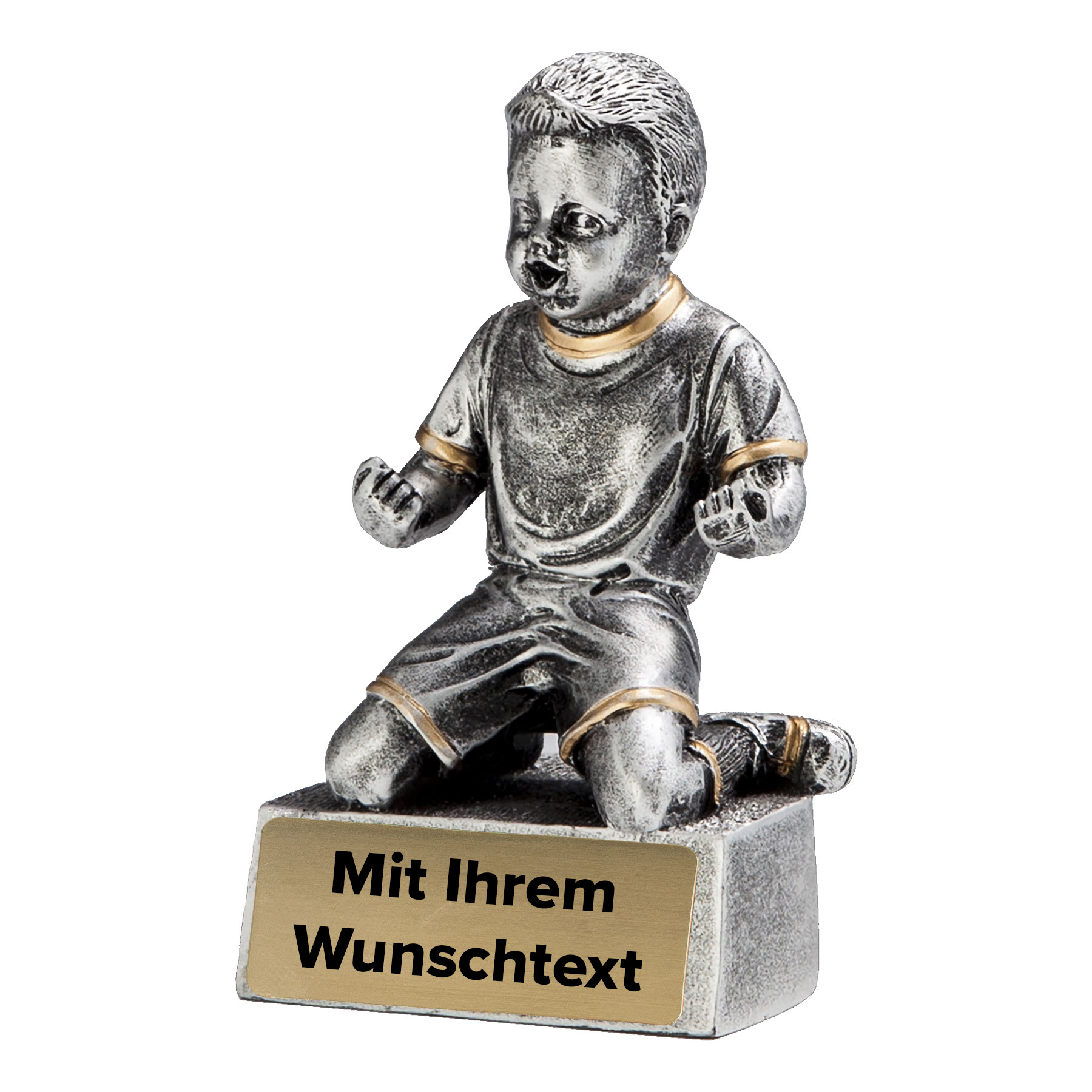 Produktbild von Kinder Trophäe Fußballer 39498 silber/gold