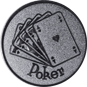 Emblem 25mm Poker, silber