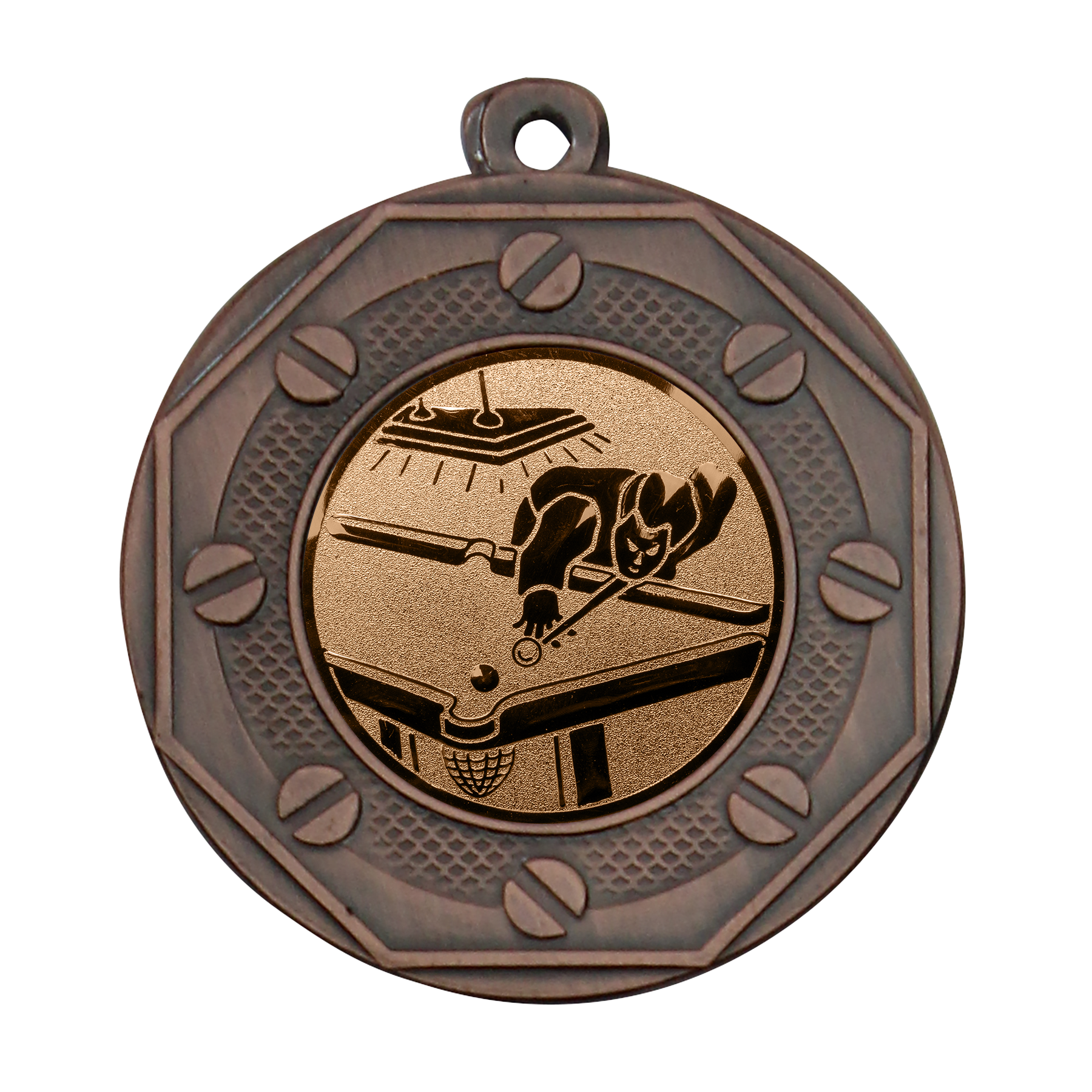 Produktbild von Medaille "Iris" Ø 45mm mit Wunschemblem und Band