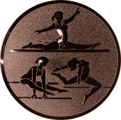 Emblem 25mm Geräteturnerin, bronze