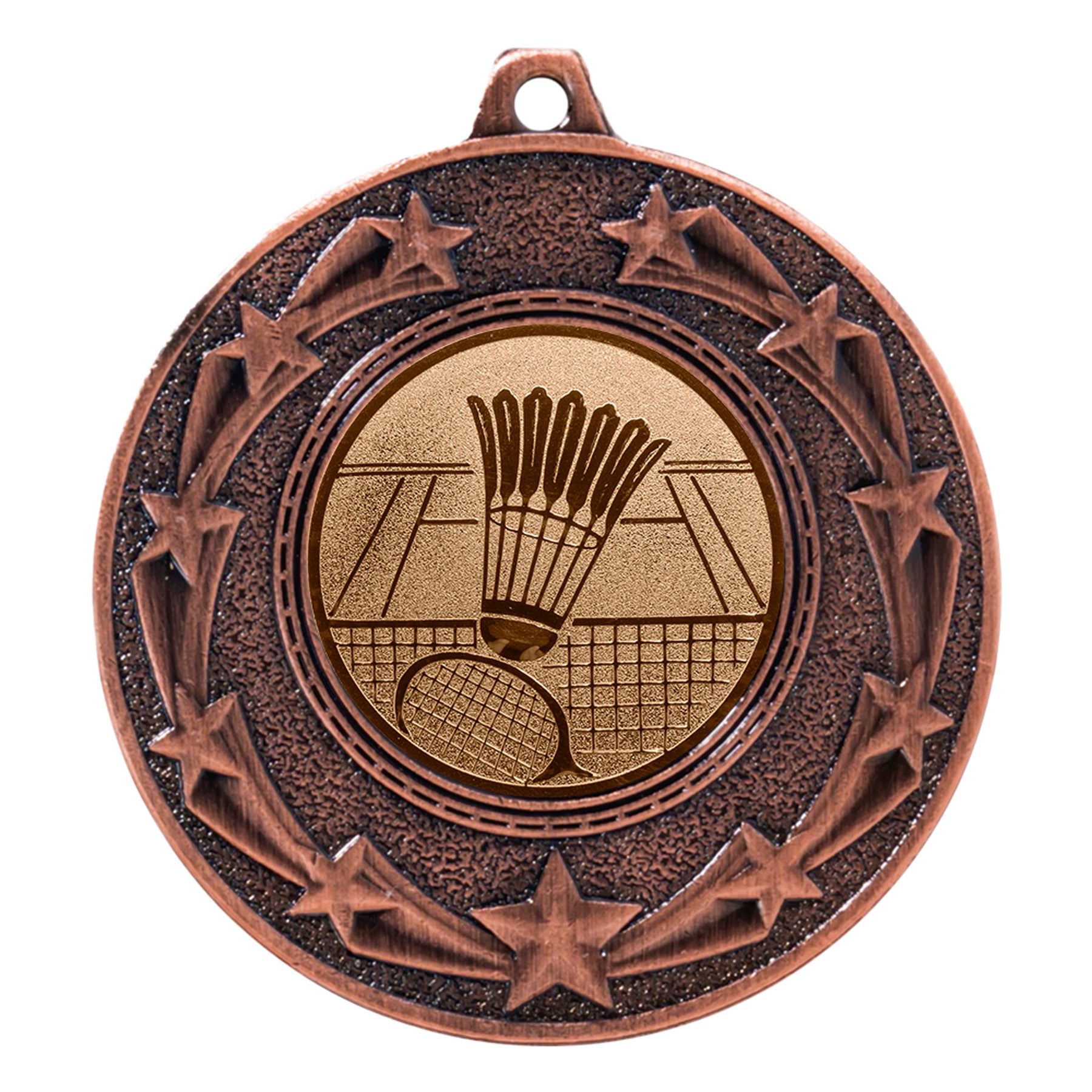 Produktbild von Badminton-Medaille "Ginster" Ø 50 mm inkl. Kordel