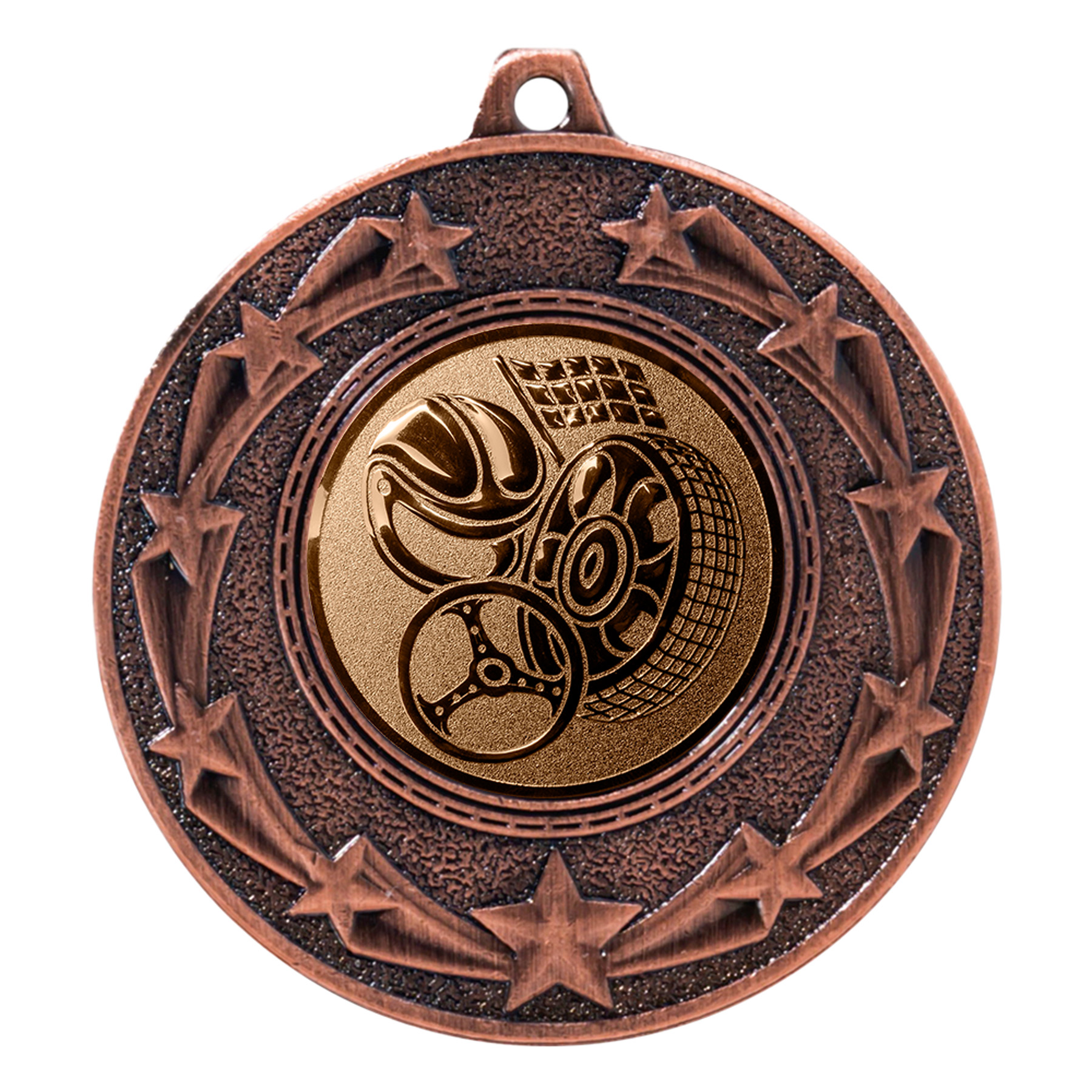 Produktbild von Motorsport-Medaille "Ginster" Ø 50 mm inkl. Kordel