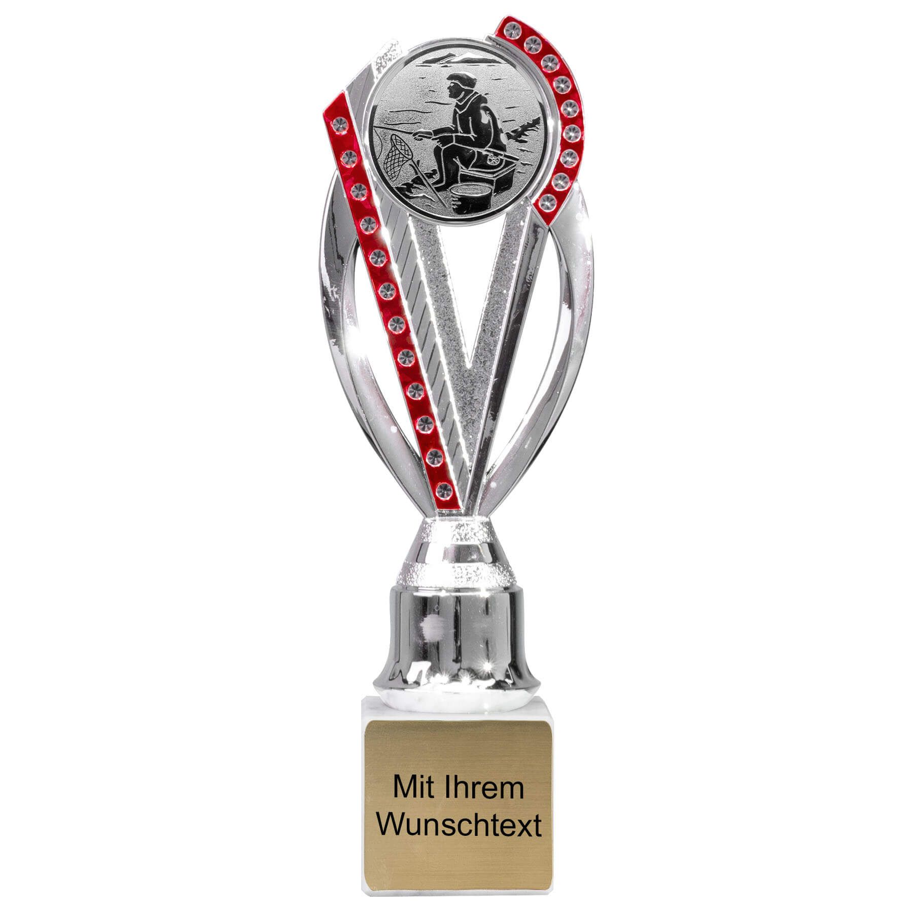 Produktbild von Angelpokale 6er Serie 54800 silber-rot