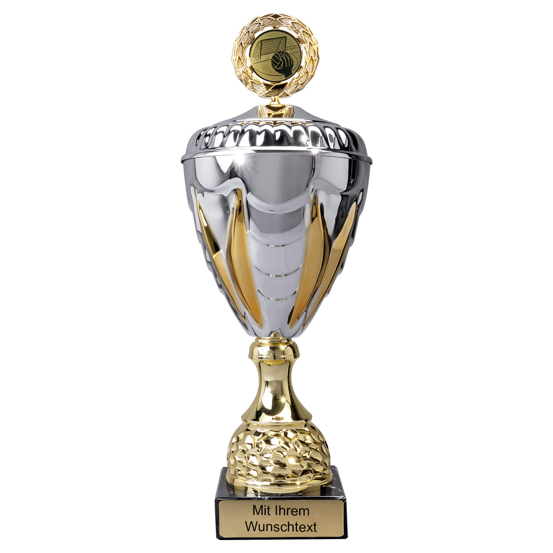 Produktbild von Handball-Pokale 6er Serie 57910 gold-silber mit Deckel