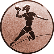 Emblem 25mm Handball Werferin, bronze