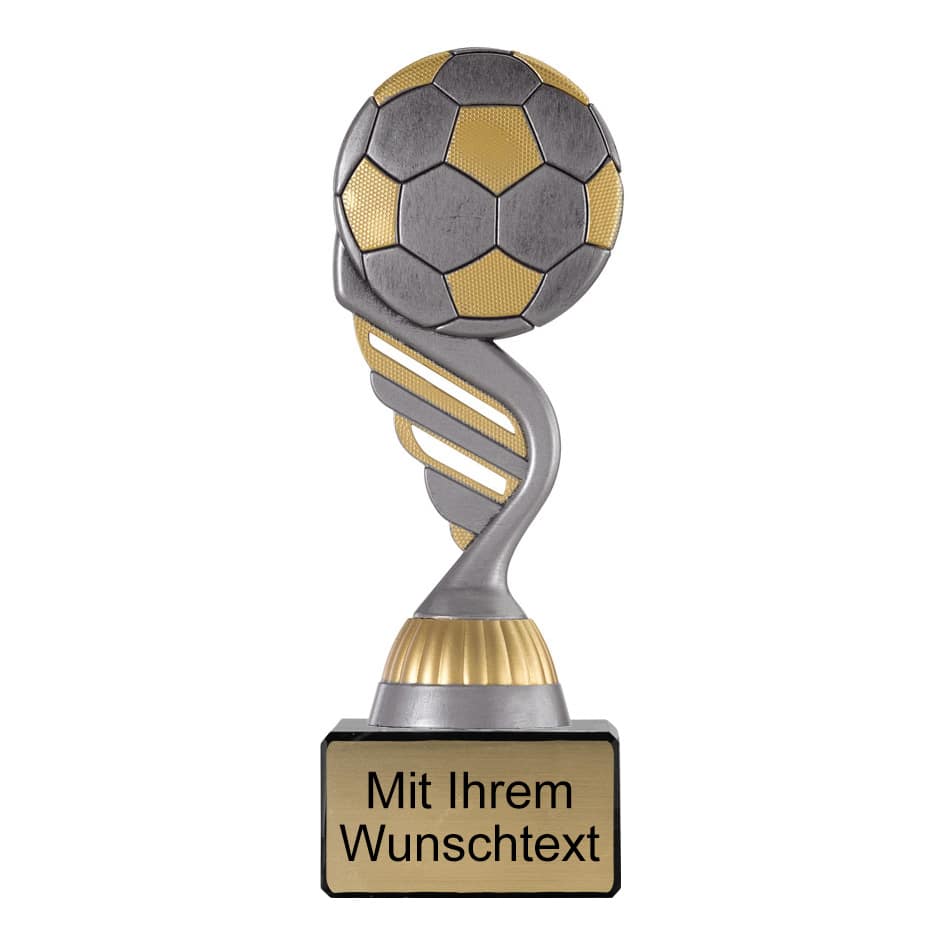 Produktbild von Fußballpokal "Ball" PF227 altsilber/gold