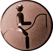 Emblem 25mm Dressurreiter Symbol, bronze