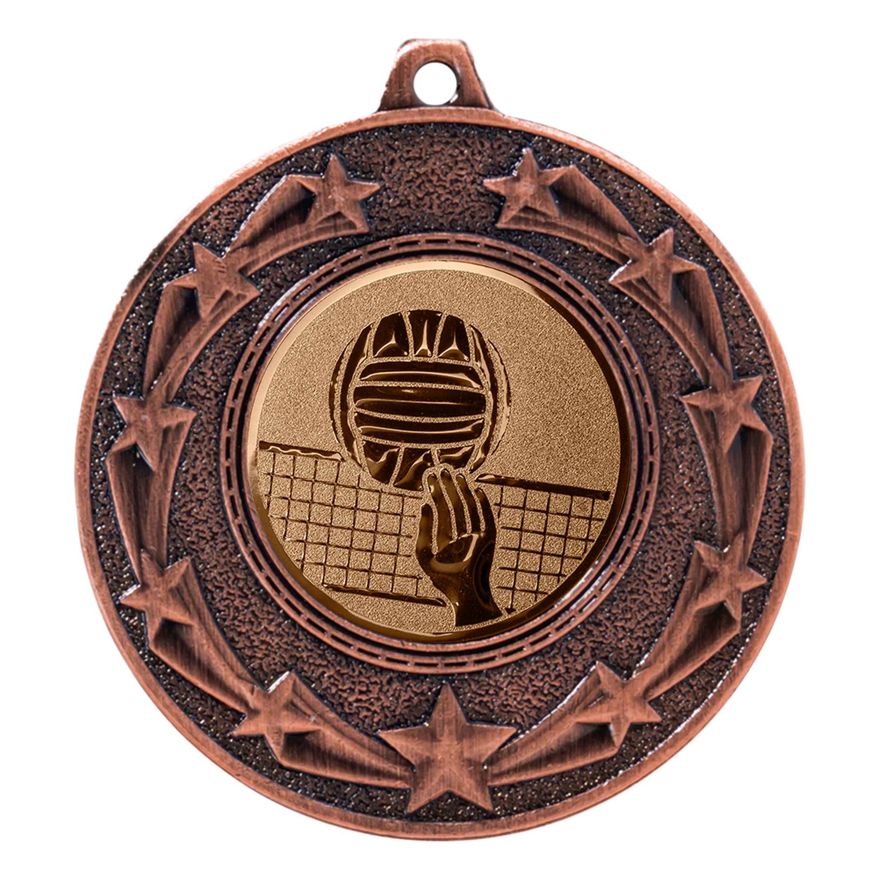 Produktbild von Volleyball-Medaille "Ginster" Ø 50 mm inkl. Kordel