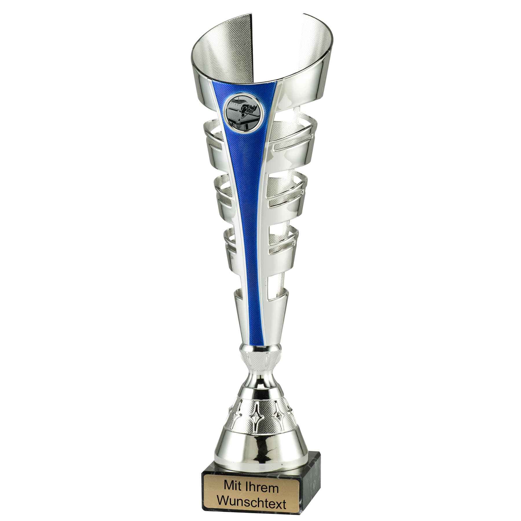 Produktbild von Billardpokale 3er Serie ET.446 silber-blau