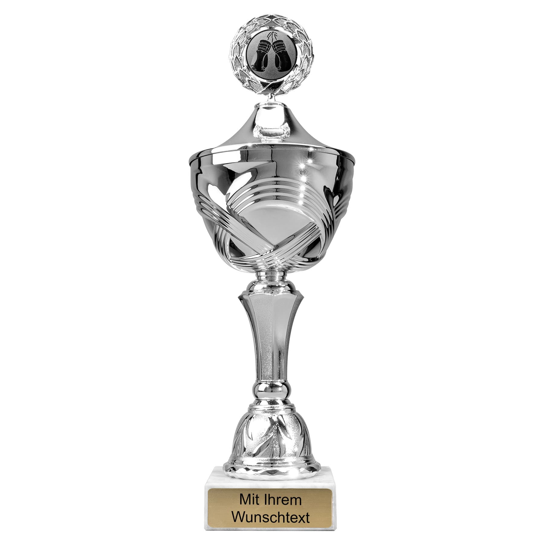 Produktbild von Boxpokale 10er Serie 56140 silber mit Deckel