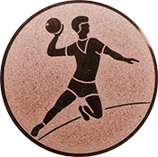 Emblem 25mm Handball Werfer, bronze