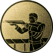 Emblem 25mm Gewehrschütze links, gold schießen