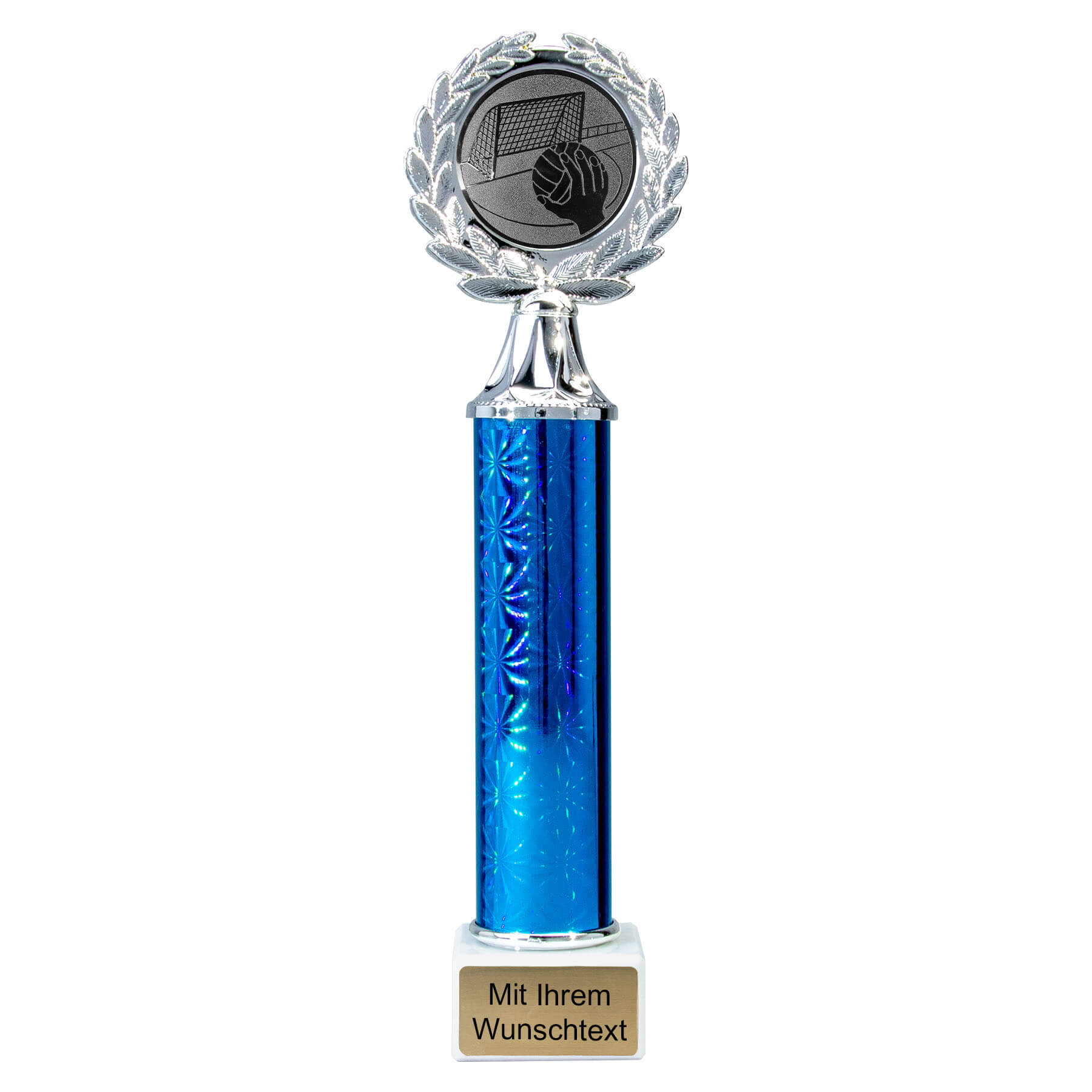 Produktbild von Handballsäulenpokale 4er Serie 59710 silber-blau