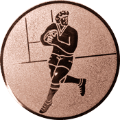 Emblem 25mm Footballer, bronze