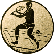 Emblem 25mm Tennisspieler, gold