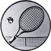 Emblem 25mm Tennisschläger, silber