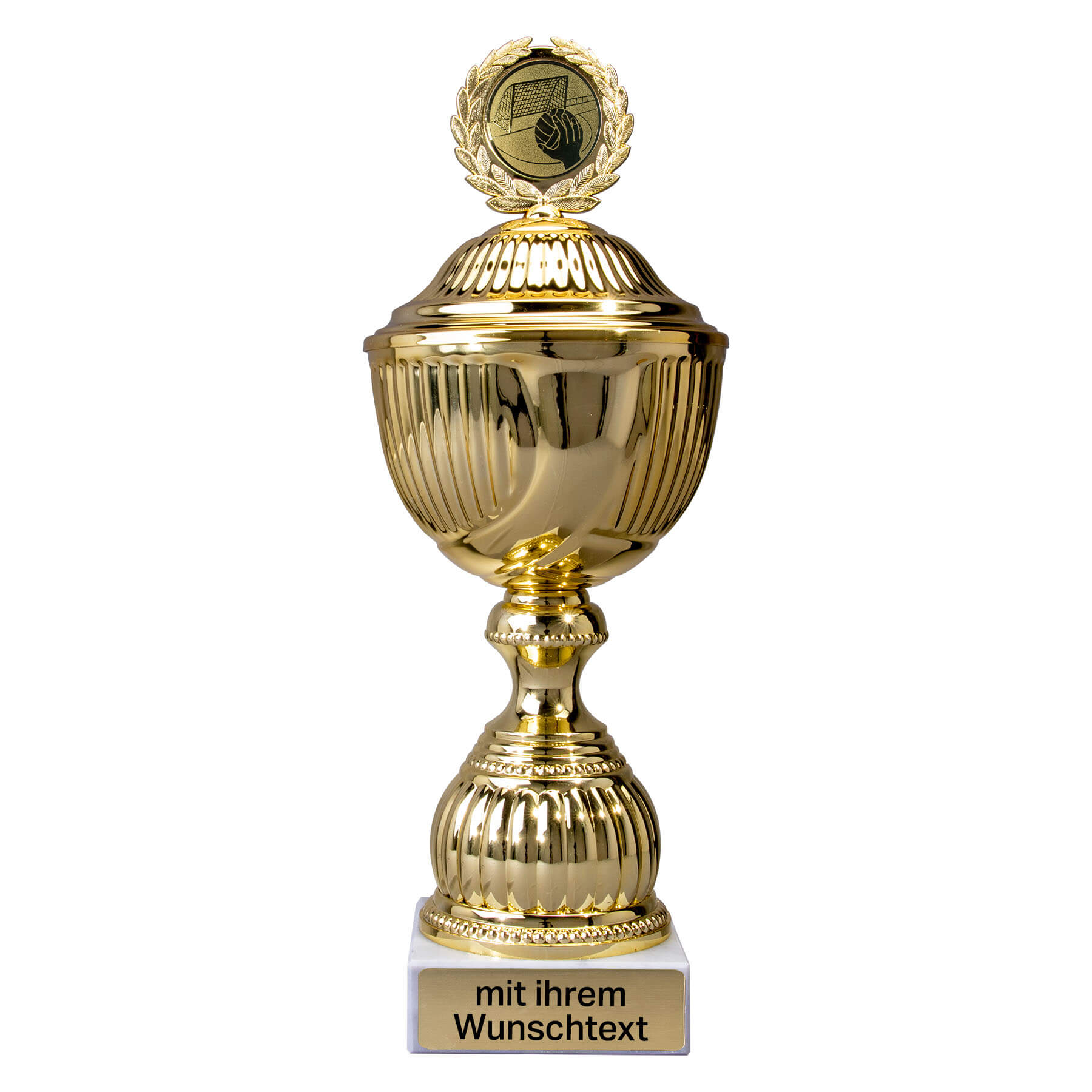 Produktbild von Handballpokale 12er Serie 59220 gold mit Deckel
