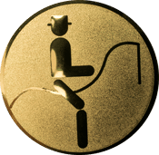 Emblem 25mm Dressurreiter Symbol, gold