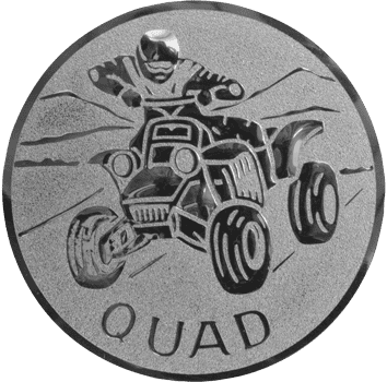 Emblem 25mm Quad, silber