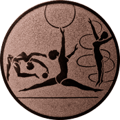 Emblem 25mm Kunstturnen, bronze