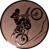 Emblem 25mm Motocross, bronze