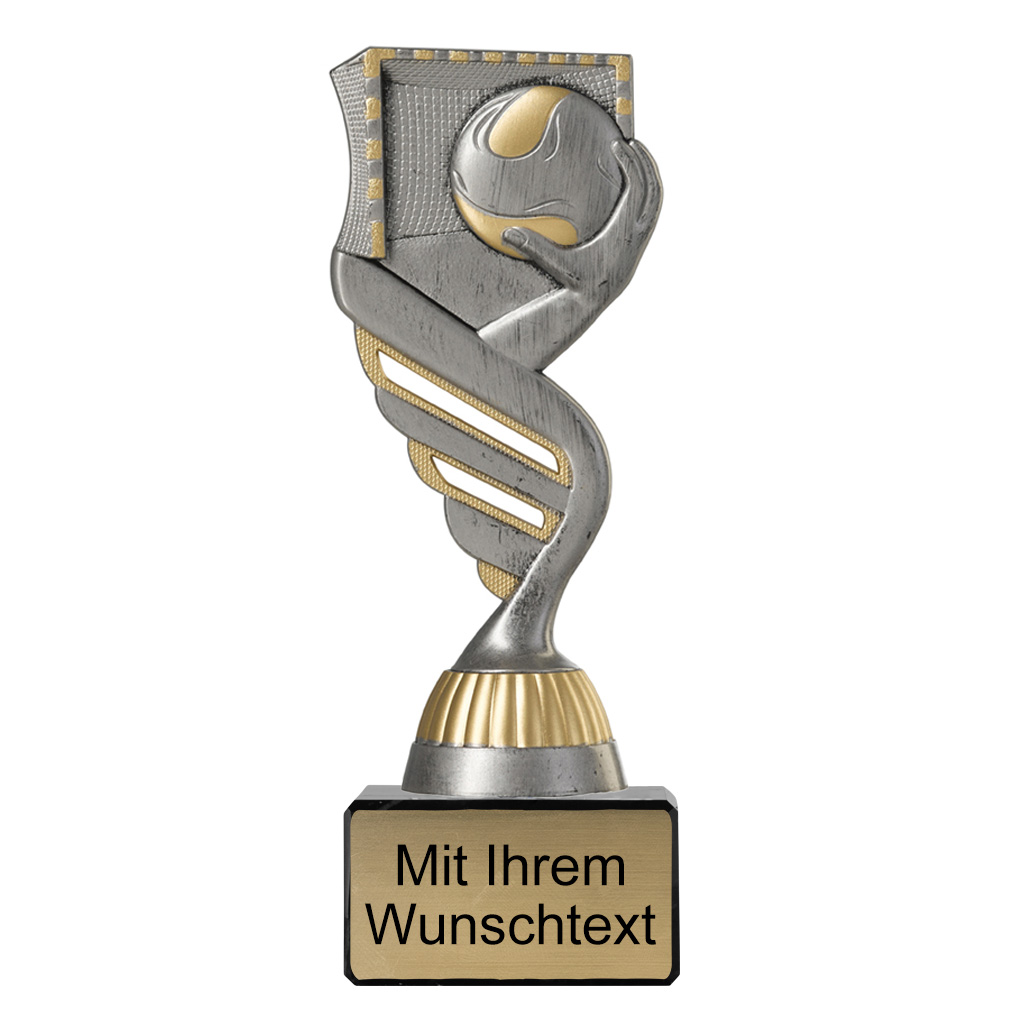 Produktbild von Handballpokal PF203 altsilber/gold