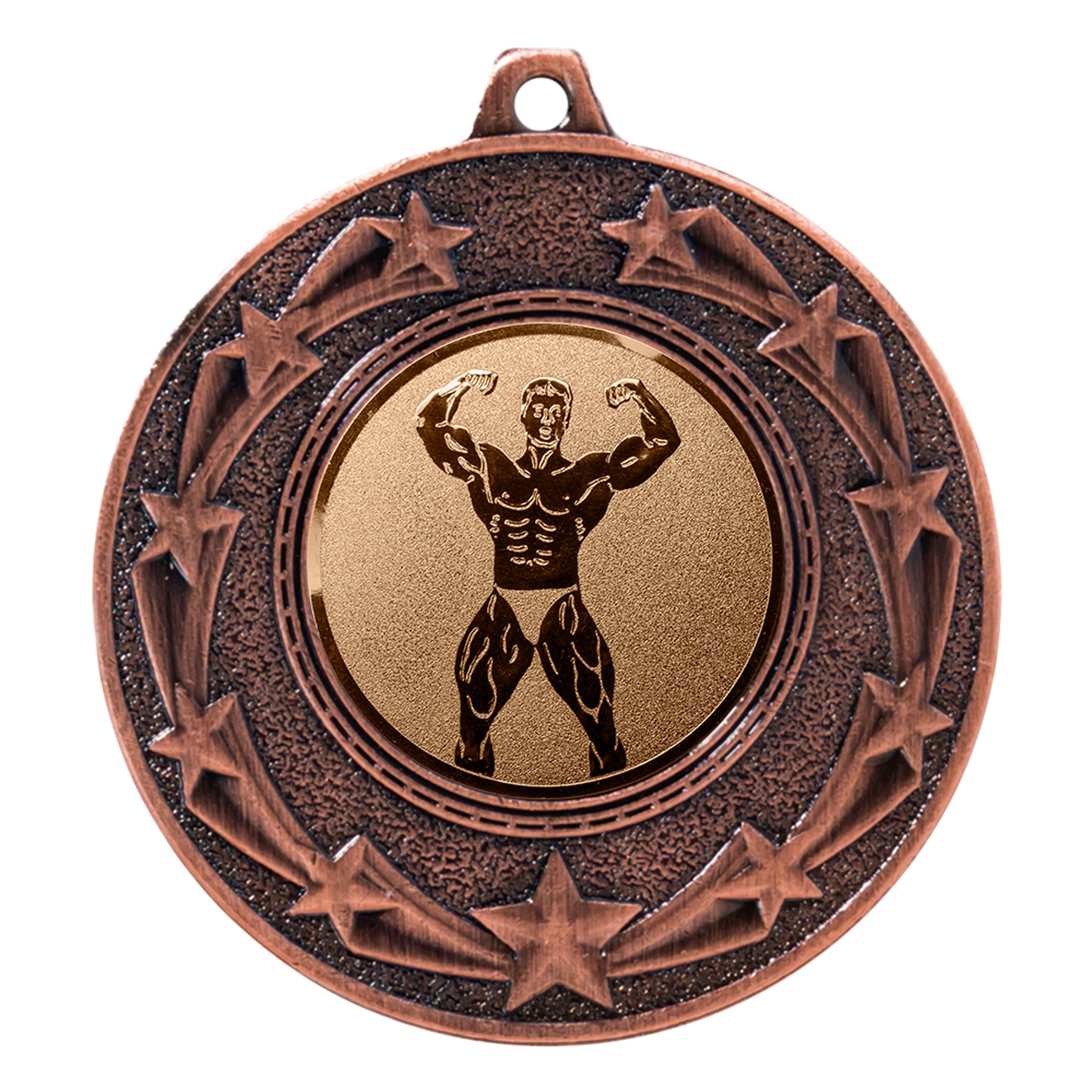 Produktbild von Bodybuilding-Medaille "Ginster" Ø 50 mm inkl. Kordel