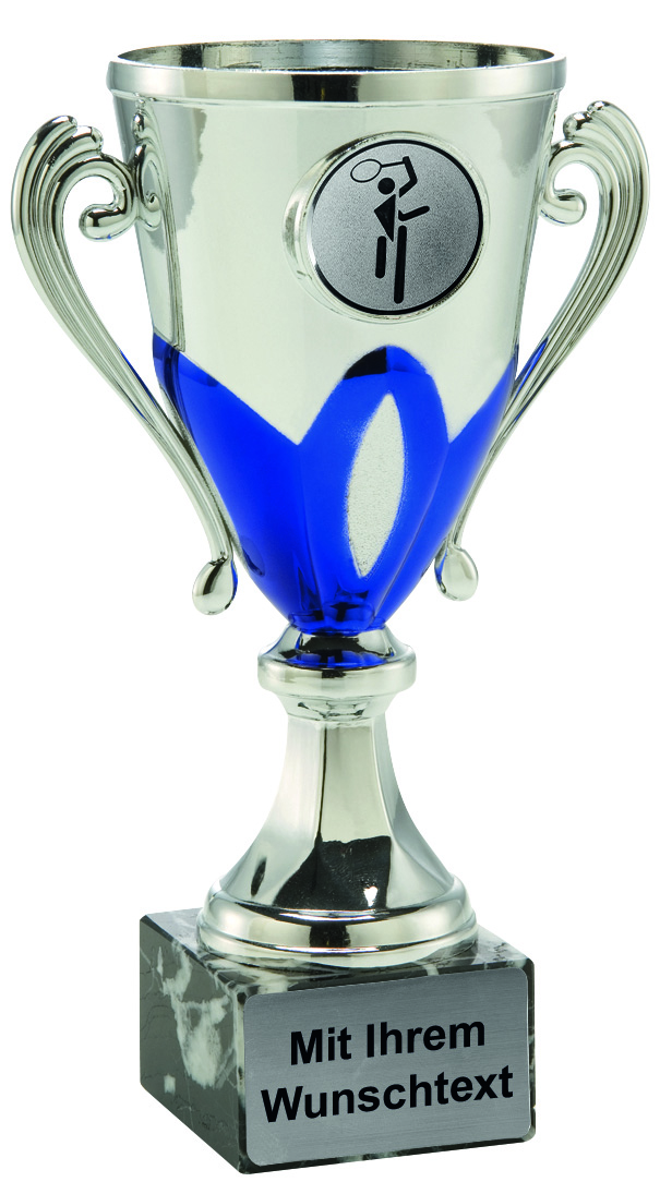 Produktbild von Pokale 3er Serie SET.112 silber/blau