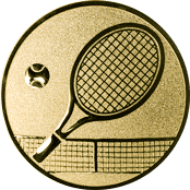 Emblem 25mm Tennisschläger, gold