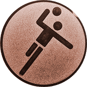 Emblem 25mm Handball Symbol, bronze