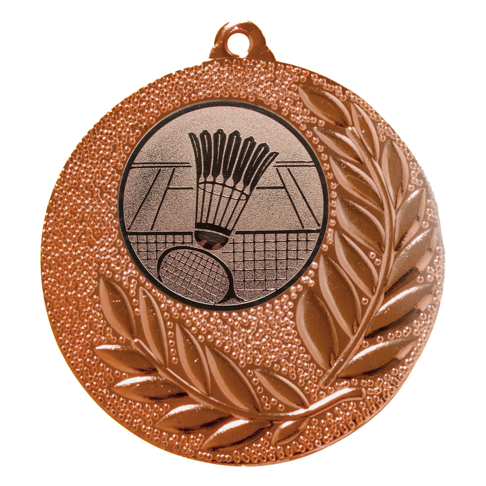 Produktbild von Badminton-Medaille "Gladiolen" Ø 50 mm inkl. Kordel