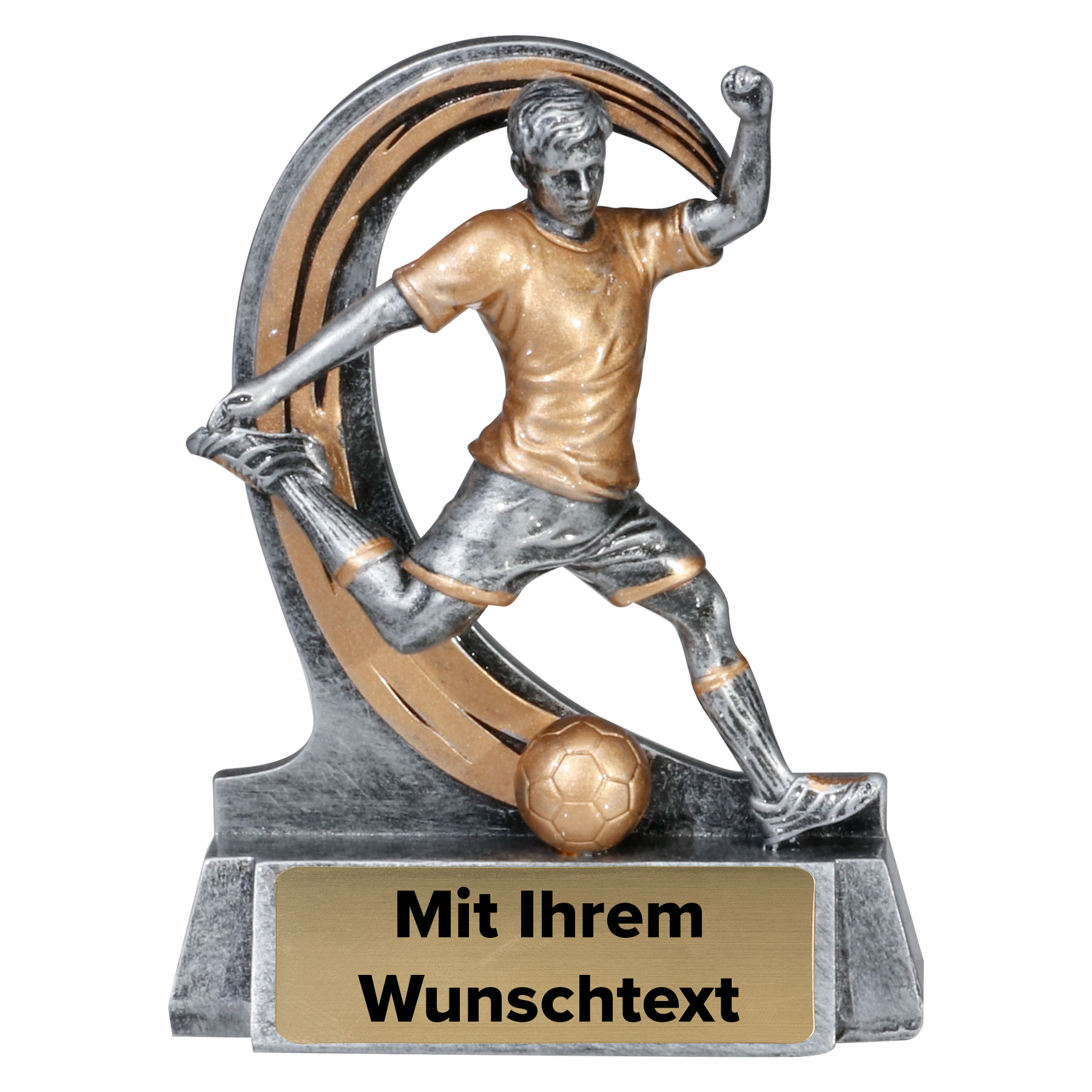 Produktbild von Trophäe Fußballer 39741 silber/gold