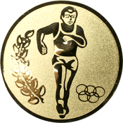 Emblem 25mm Laeufer Olympia, gold
