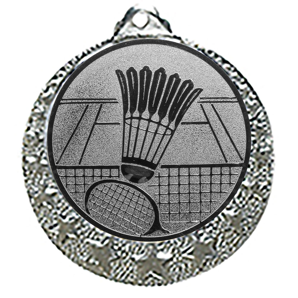 Produktbild von Badminton Medaille "Brixia" Ø 32mm mit Wunschemblem und Band