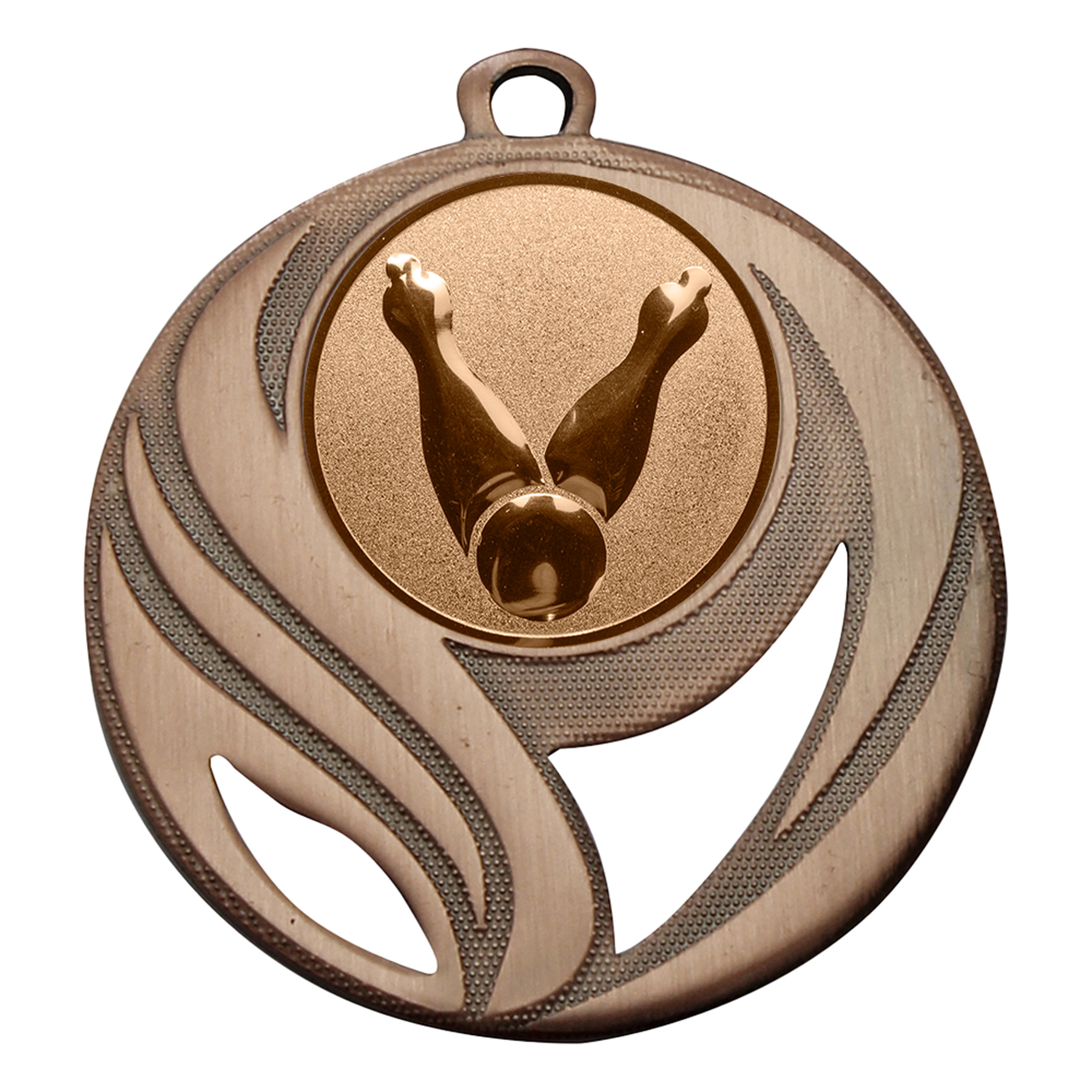 Produktbild von Bowling-Medaille "Araujia" Ø 50 mm inkl. Kordel