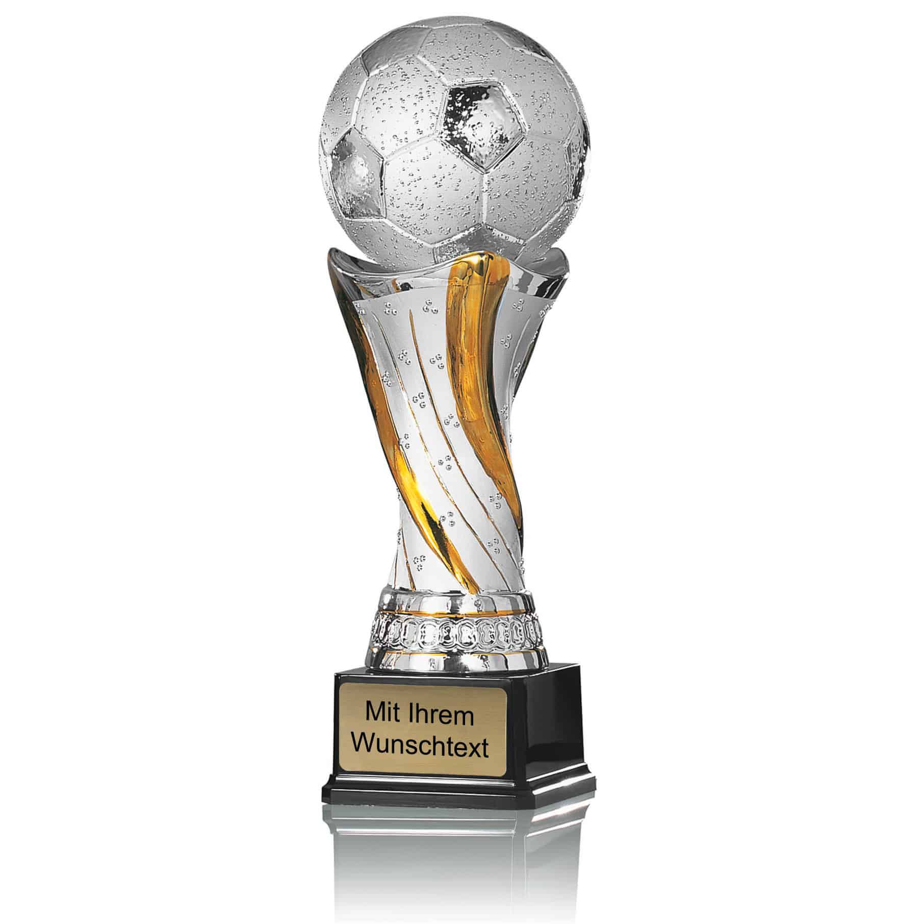 Produktbild von SALE: SALE: Fußballpokale 3er Serie (FS100) aus Keramik inkl. Wunschtext-Gravur