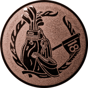 Emblem 25mm Golftasche, bronze