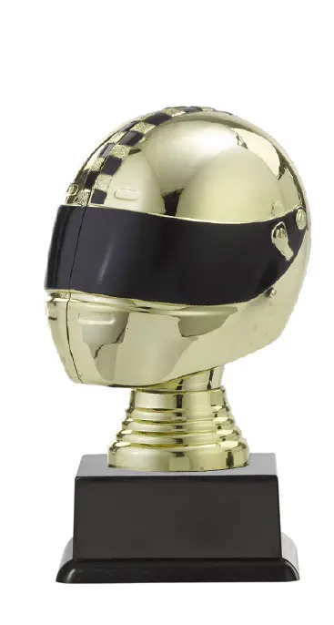 Figurpokal "Helm" PF353.1 gold/schwarz