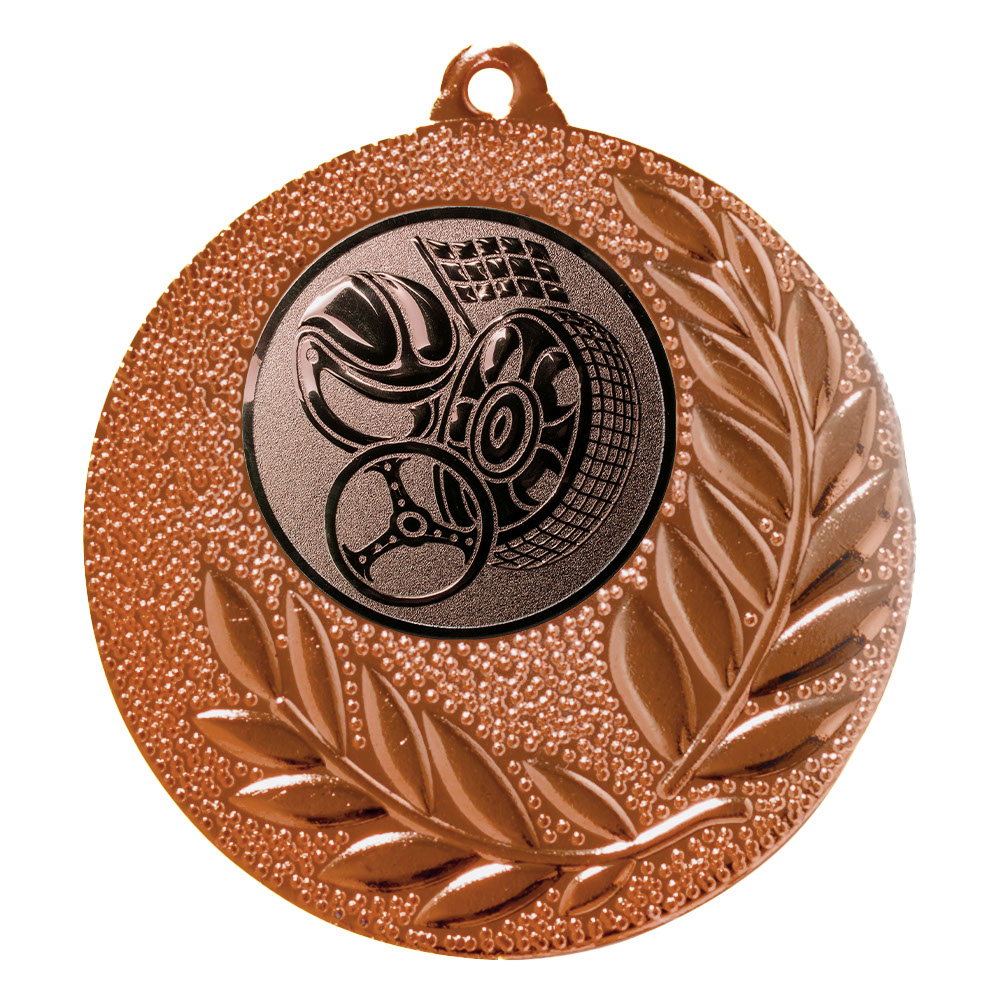 Produktbild von Motorsport-Medaille "Gladiolen" Ø 50 mm inkl. Kordel