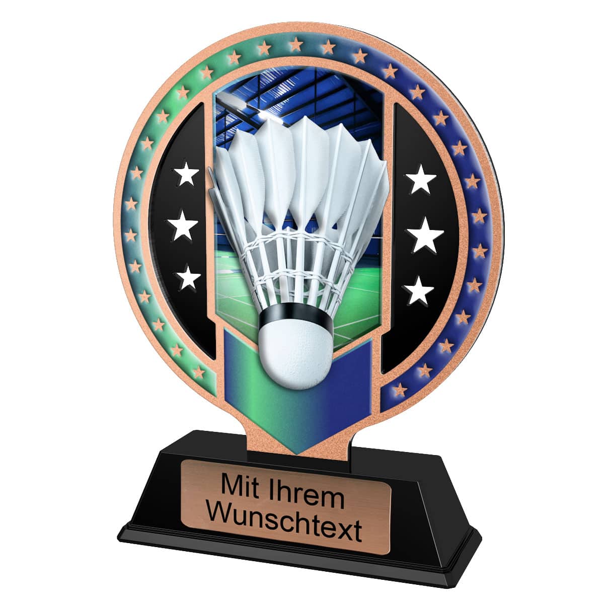 Produktbild von Metalltrophäe Badminton 3er Serie SAM11