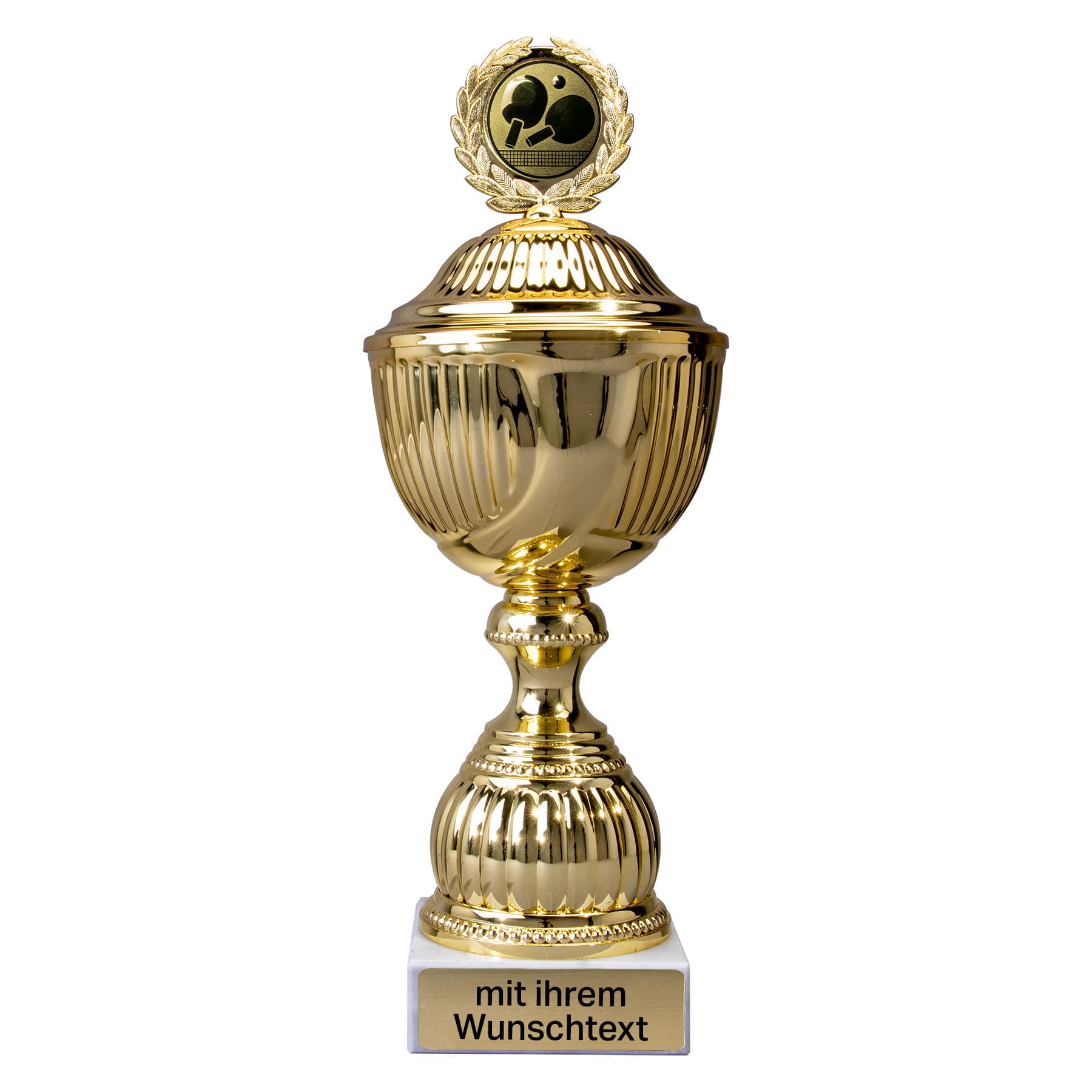 Produktbild von Tischtennispokale 12er Serie 59220 gold mit Deckel