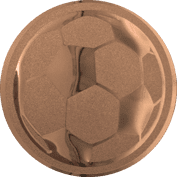 Emblem 25mm Fußball, bronze