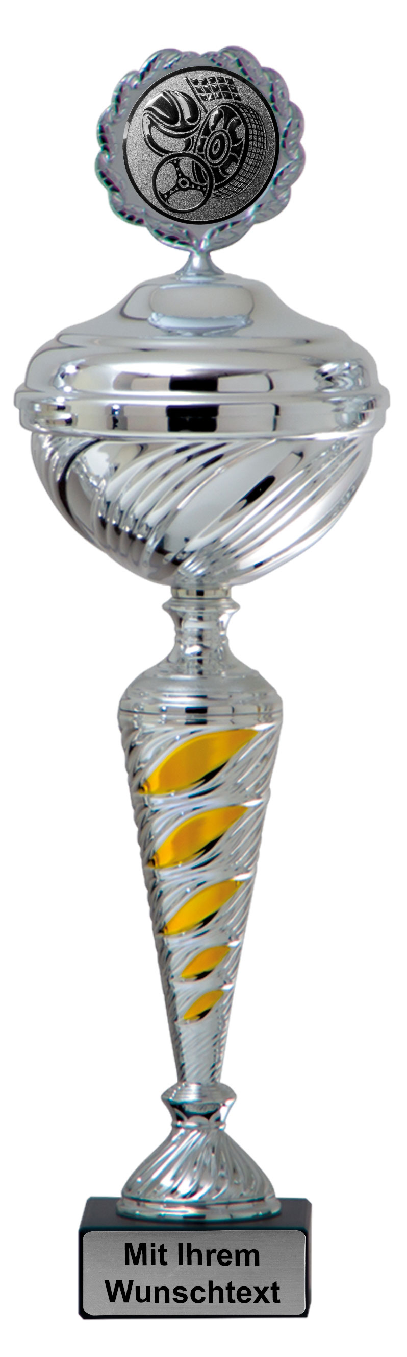 Pokale 6er Serie AK5080 silber/gold mit Deckel » Größe: 34 cm » kaufen ...