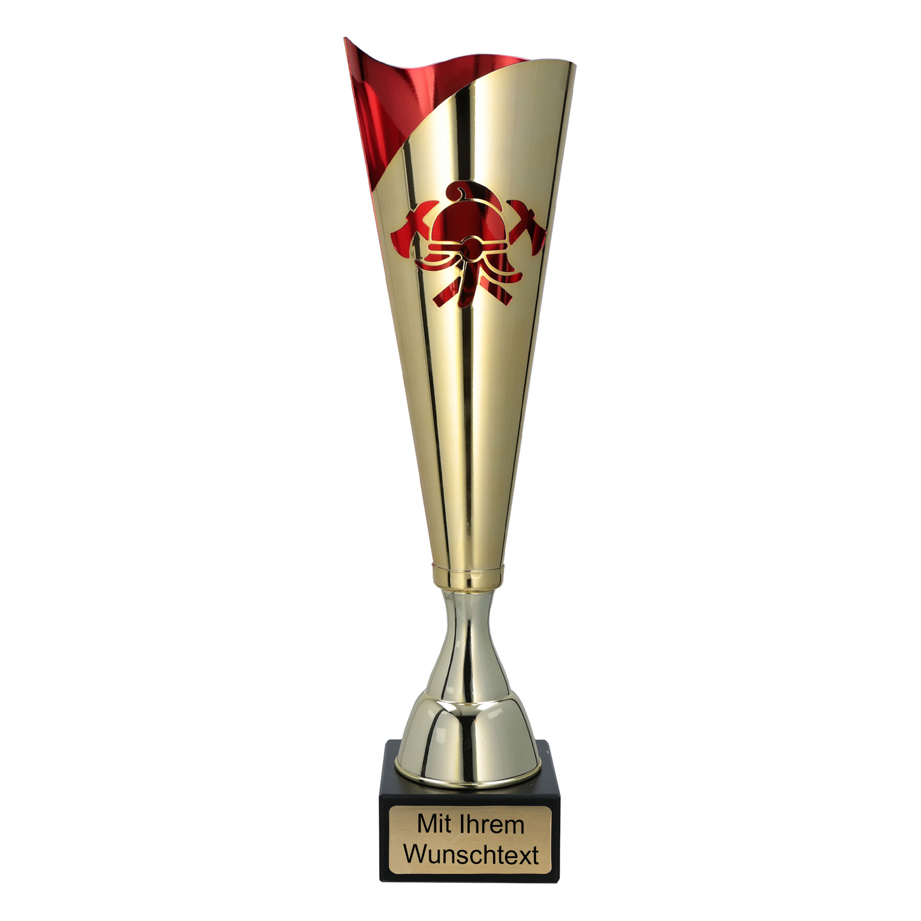 Produktbild von Feuerwehrpokale 3er Serie "Elanus" gold/rot