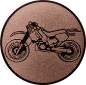 Emblem 25mm Motocross, bronze