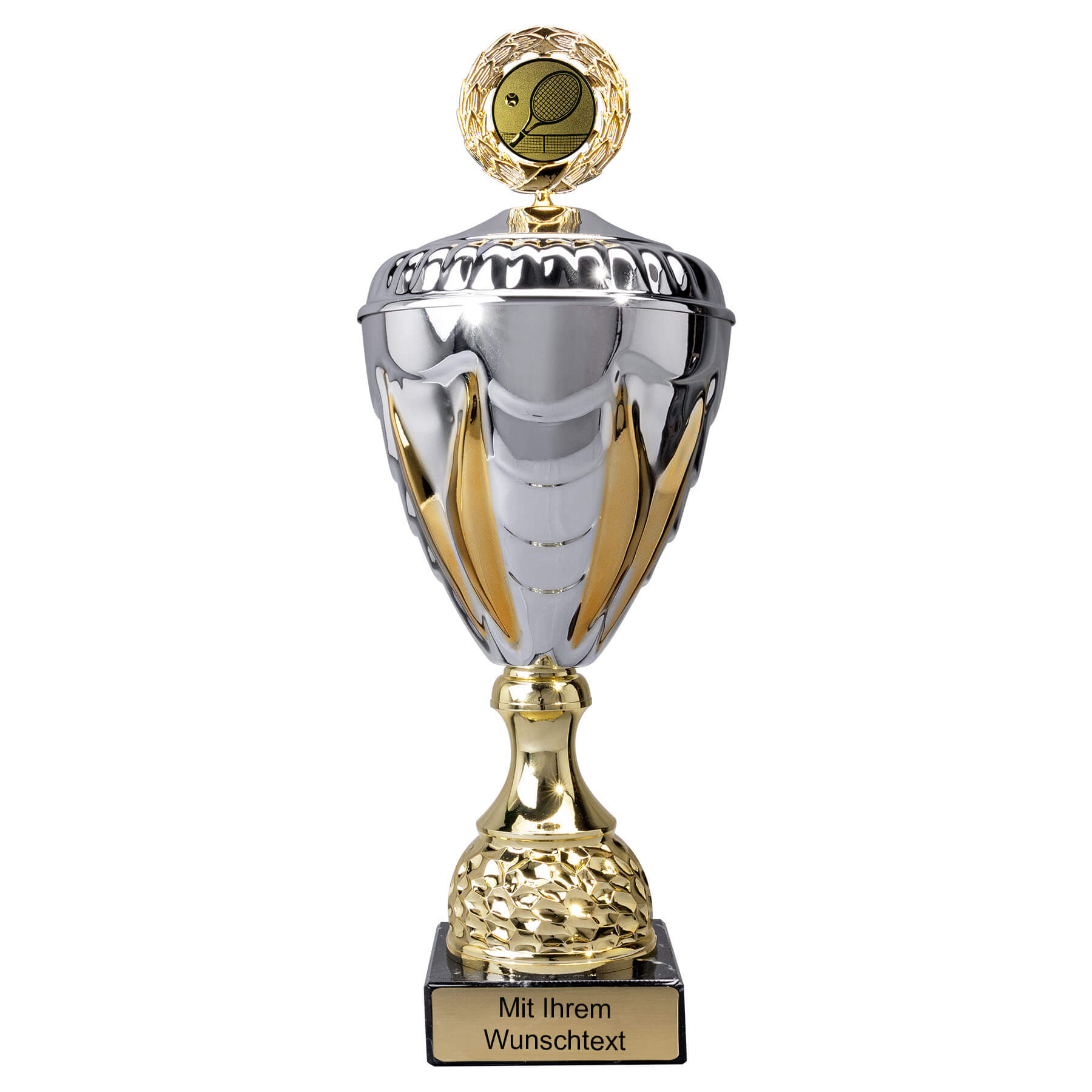 Produktbild von Tennis-Pokale 6er Serie 57910 gold-silber mit Deckel