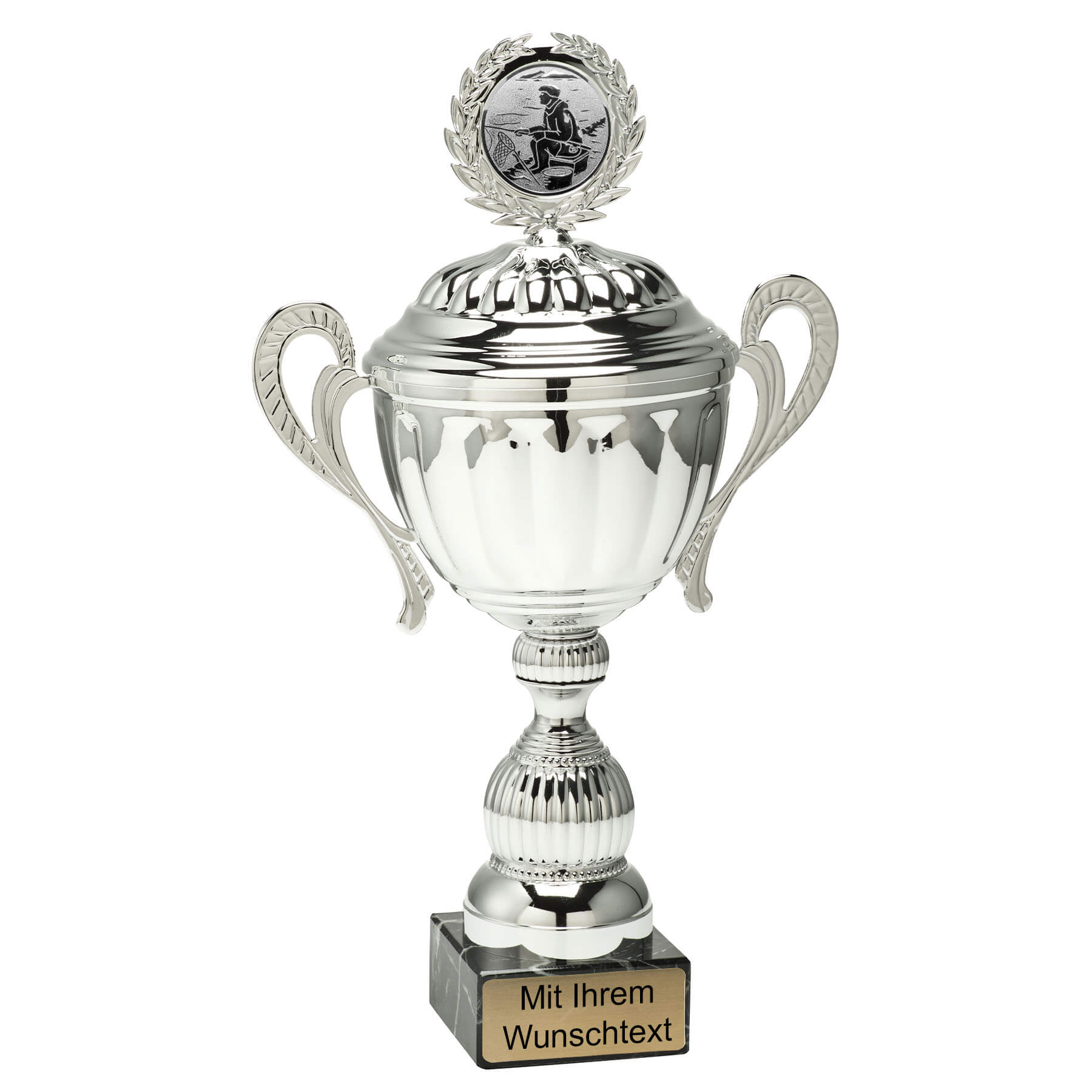 Produktbild von Angel-Pokale 8er Serie MT.094 silber mit Deckel