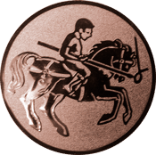 Emblem 25mm Lanzen-Reiter, bronze