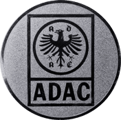 Emblem 25mm ADAC, silber