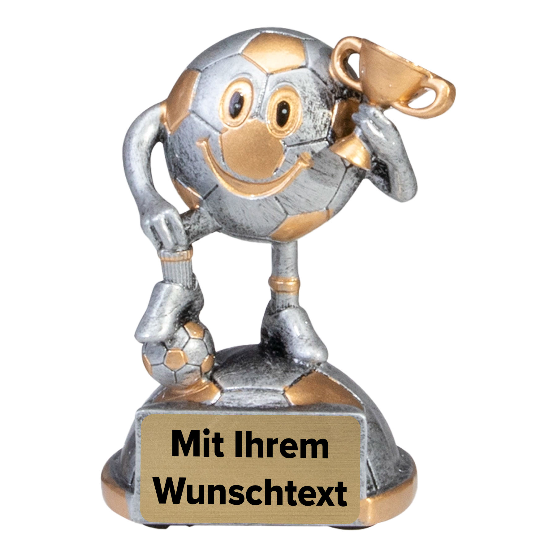 Produktbild von Kinder Trophäe Fußball 3er Serie 39710 silber/gold